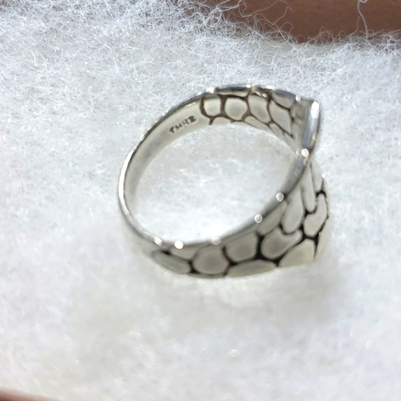 Pebbled style STERLING SILVER STYLE STAMPED 925 UNIQUE SHAPE VINTAGE - Picture 4 of 5